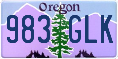 OR license plate 983GLK