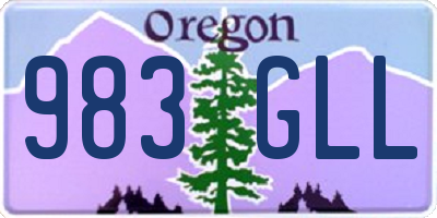 OR license plate 983GLL