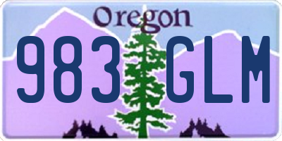 OR license plate 983GLM