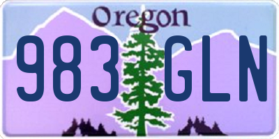 OR license plate 983GLN