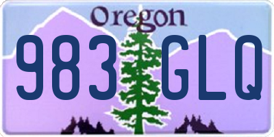 OR license plate 983GLQ