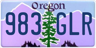 OR license plate 983GLR