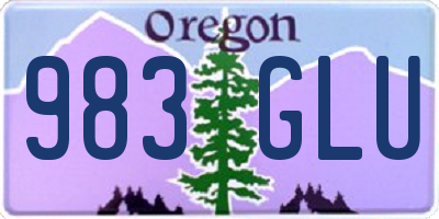 OR license plate 983GLU