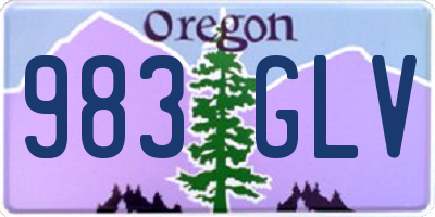 OR license plate 983GLV