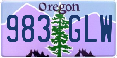OR license plate 983GLW