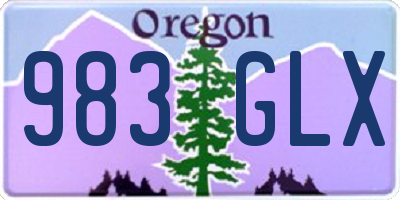 OR license plate 983GLX