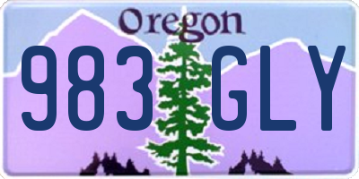 OR license plate 983GLY