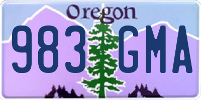 OR license plate 983GMA