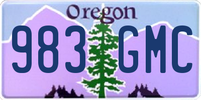 OR license plate 983GMC