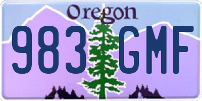 OR license plate 983GMF