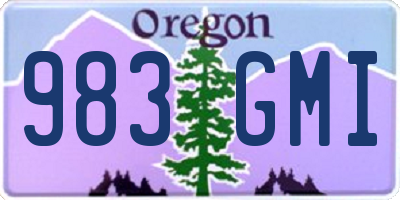 OR license plate 983GMI