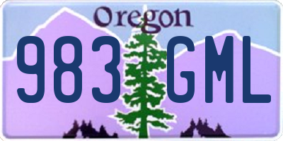 OR license plate 983GML