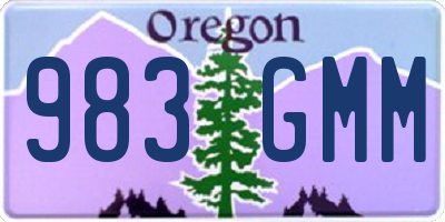 OR license plate 983GMM