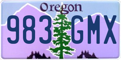 OR license plate 983GMX