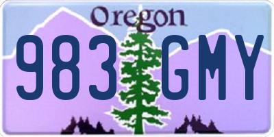 OR license plate 983GMY