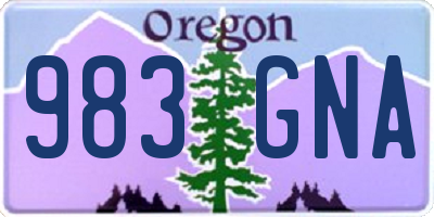OR license plate 983GNA