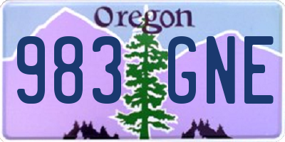 OR license plate 983GNE