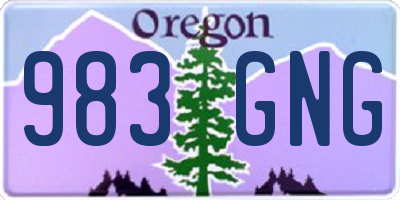 OR license plate 983GNG