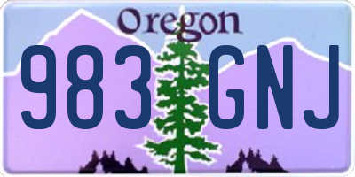 OR license plate 983GNJ