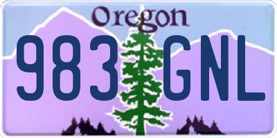 OR license plate 983GNL