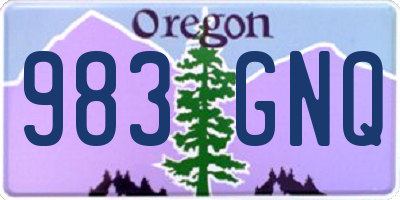 OR license plate 983GNQ