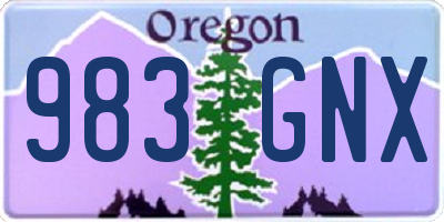 OR license plate 983GNX