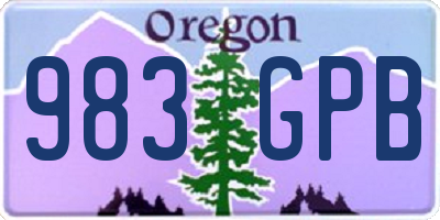 OR license plate 983GPB