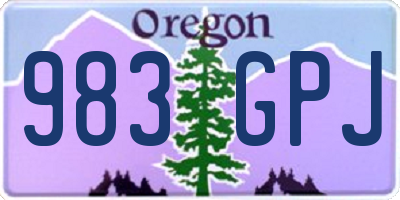 OR license plate 983GPJ