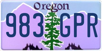 OR license plate 983GPR