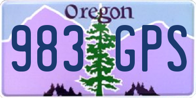 OR license plate 983GPS