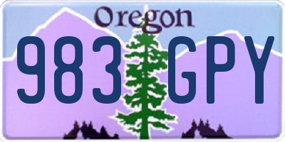 OR license plate 983GPY