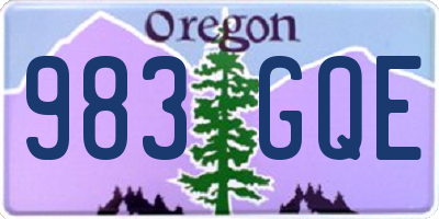 OR license plate 983GQE