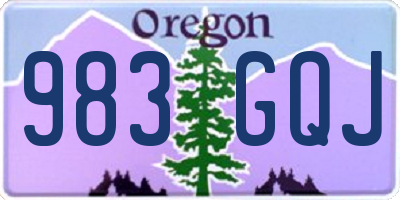 OR license plate 983GQJ
