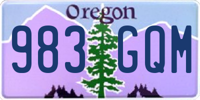 OR license plate 983GQM