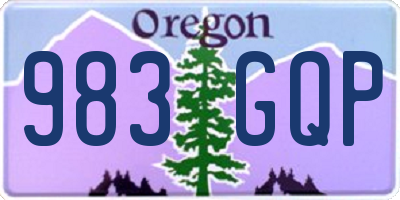 OR license plate 983GQP