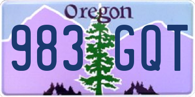 OR license plate 983GQT