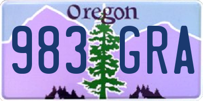 OR license plate 983GRA