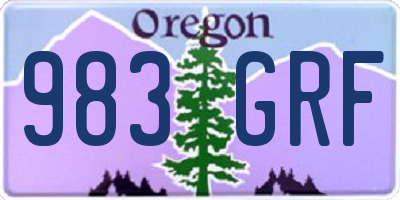 OR license plate 983GRF