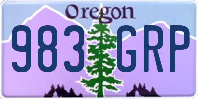 OR license plate 983GRP