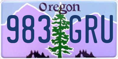 OR license plate 983GRU