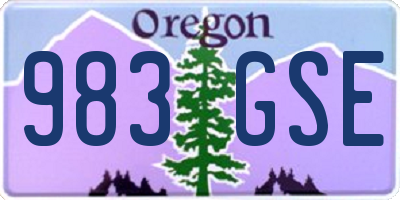 OR license plate 983GSE