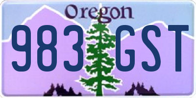 OR license plate 983GST