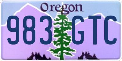 OR license plate 983GTC