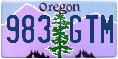 OR license plate 983GTM