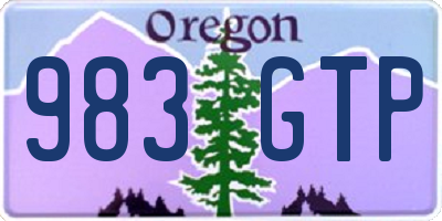OR license plate 983GTP