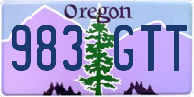 OR license plate 983GTT