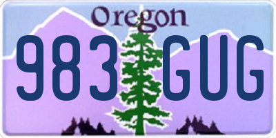 OR license plate 983GUG