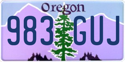 OR license plate 983GUJ