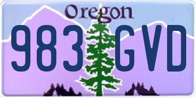 OR license plate 983GVD