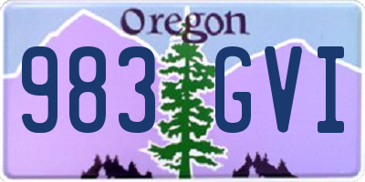 OR license plate 983GVI